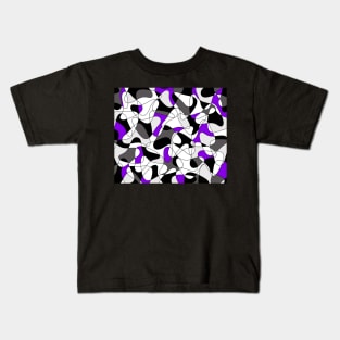 Abstract pattern - purple, gray, black and white. Kids T-Shirt